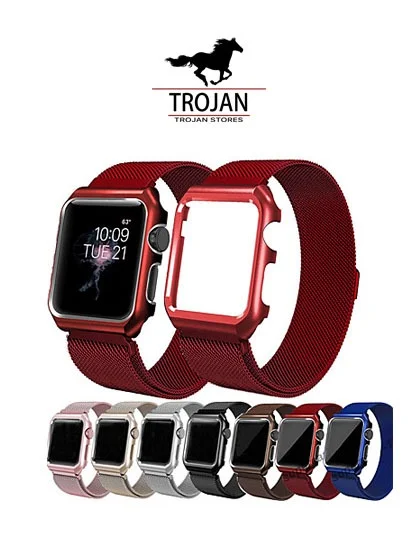 Band Stainless With Cover For Apple Watch ( 42MM-44MM )