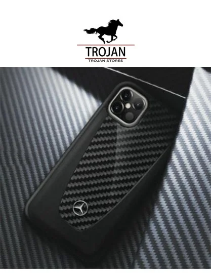 Cover Mercedes Carbon Case HIGH QUALITY For iPhone ( 12 to 12 Pro Max )