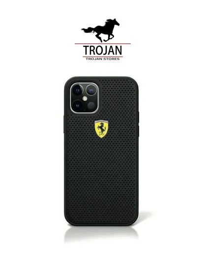 Cover Ferrari Black Case HIGH QUALITY For iPhone ( 12 to 12 Pro Max )