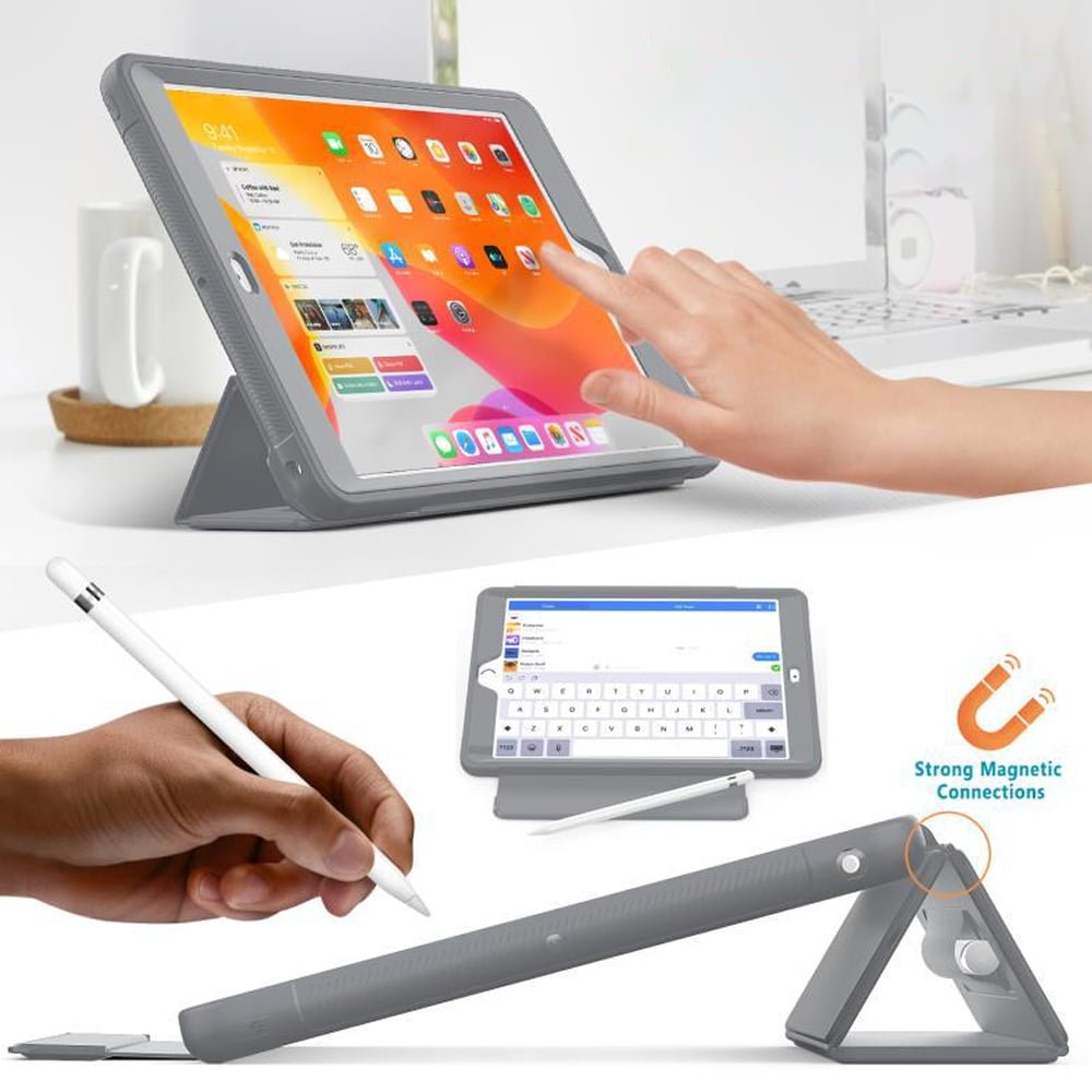 iPad Cover TPU Flip For all iPad Models ( Black - gray - blue ) image 2