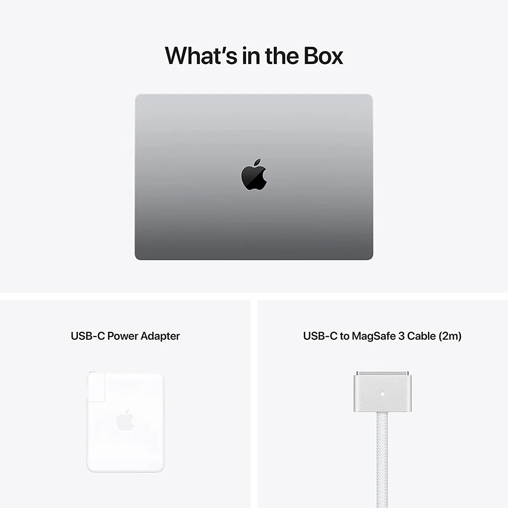 Apple MacBook Pro 16-inch liquid display with M1 Pro chip Customized (Cores 10CPU/16GPU, 32GB Ram, 512GB SSD or 1TB SSD) Arabic - Space gray image 4