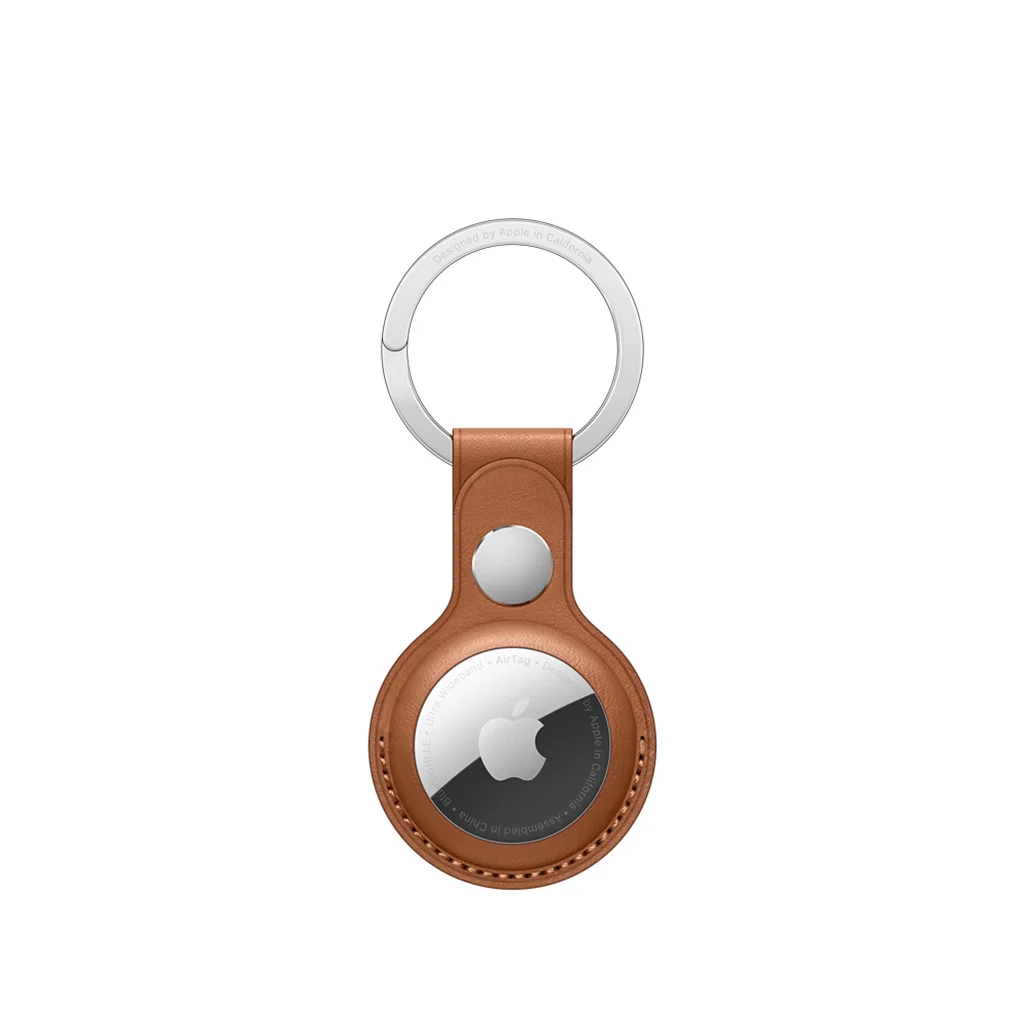 Original Apple AirTag Leather Key Ring ( Brown - Blue ) image 2