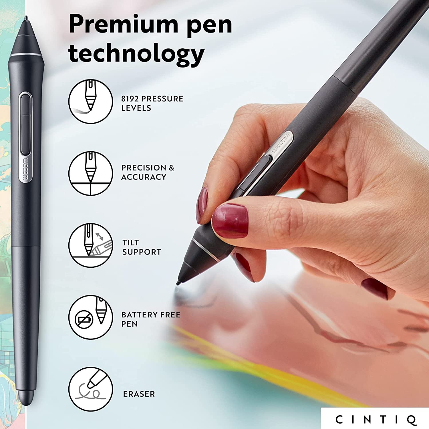 Wacom DTK1660K0A Cintiq 16 Drawing Tablet image 4
