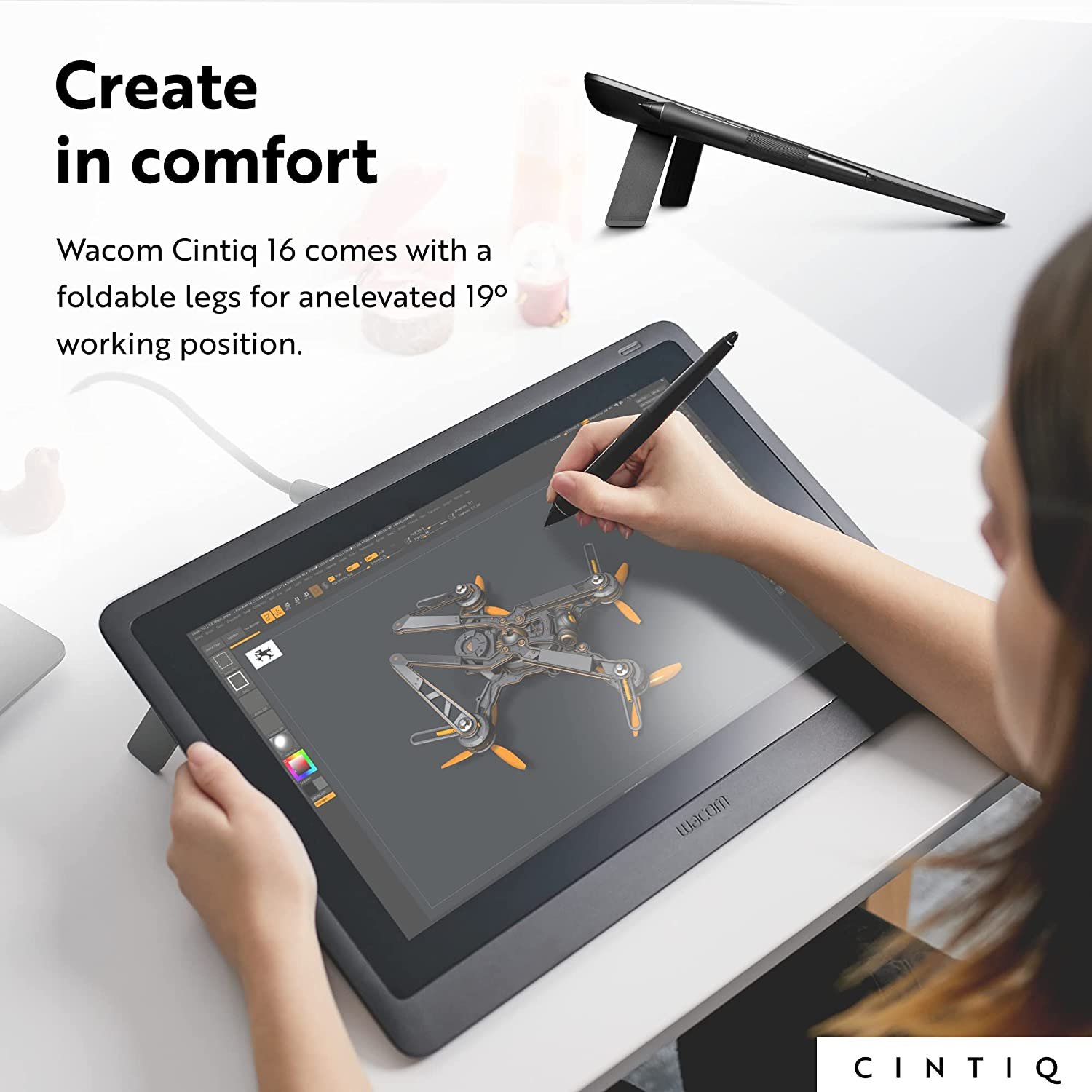 Wacom DTK1660K0A Cintiq 16 Drawing Tablet image 6