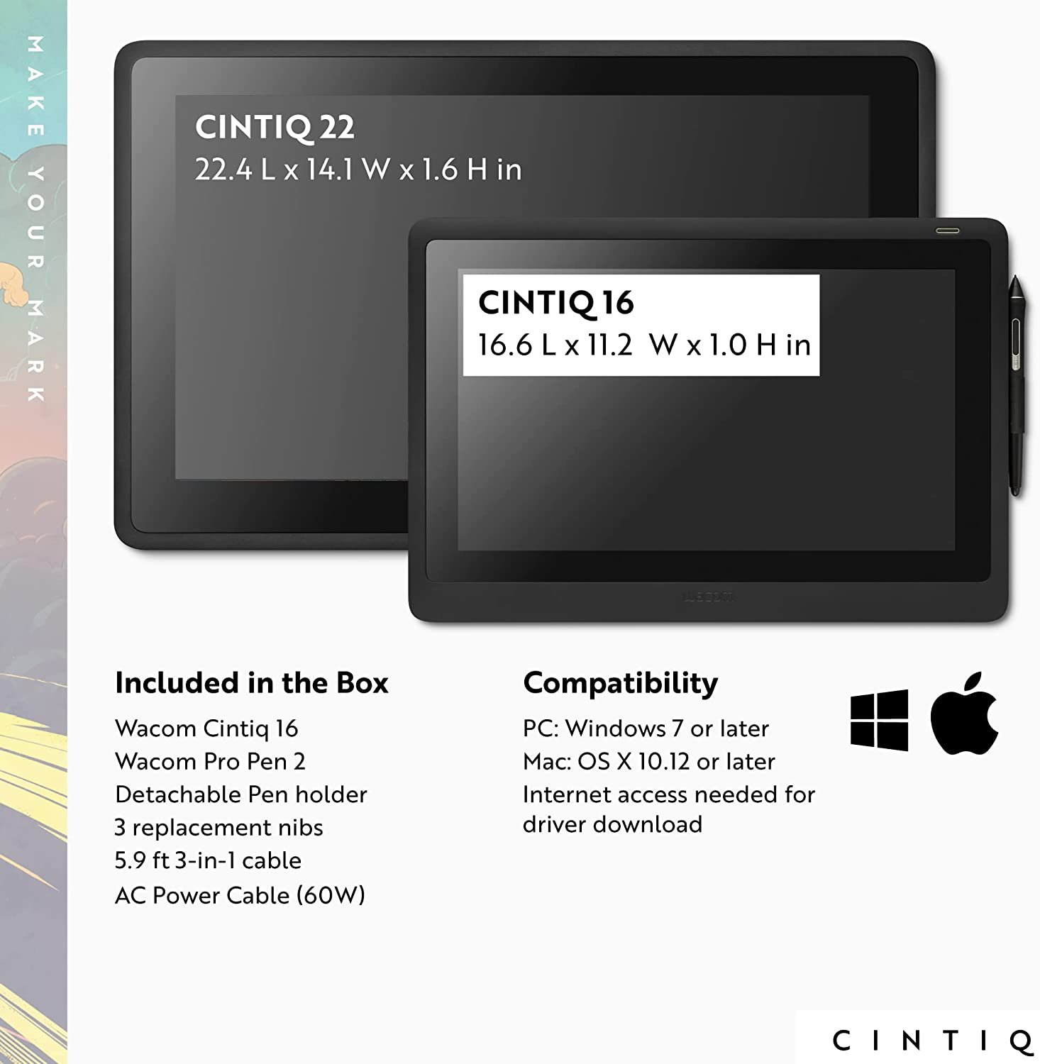 Wacom DTK1660K0A Cintiq 16 Drawing Tablet image 7