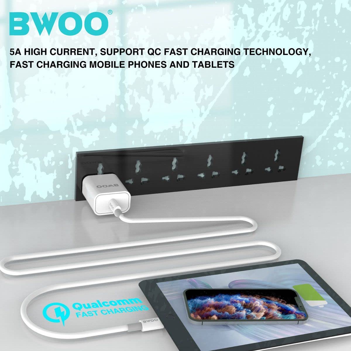 Bwoo USB C Cable to USB C Fast Charging 1-meter Data Cable Type C to Type C Cable are Compatible with MacBook Pro Type-C Devices, iPad Pro, Type-C phones and More 100W PD USB C to USB C Data Cable image 3