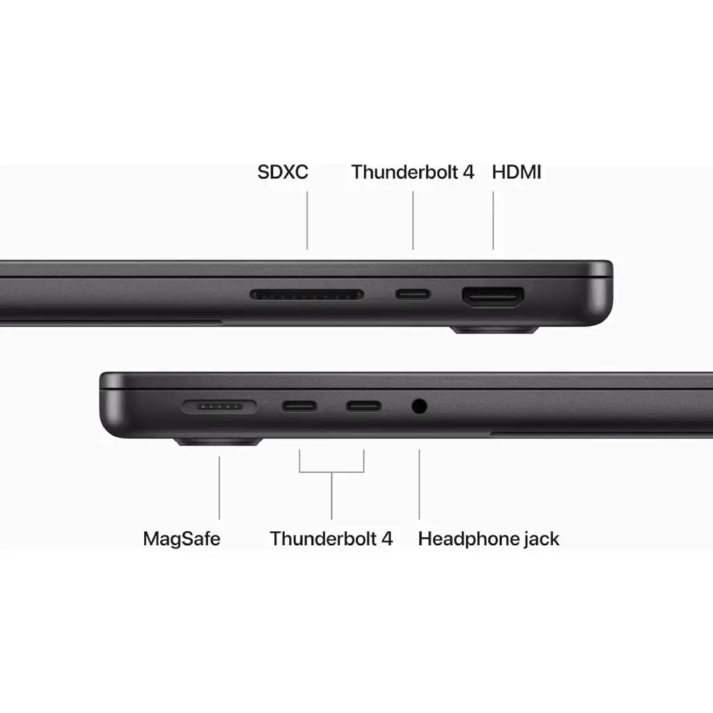 Apple MacBook Pro Laptop M3 Max chip with 14‑core CPU, 30‑core GPU: 16.2-inch Liquid Retina XDR Display, 36GB Memory, 1TB SSD - Space Black , MRW33 image 4