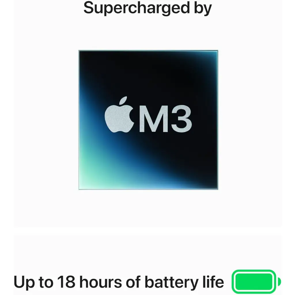 Apple MacBook Air with M3 chip 15-inch Liquid Retina Display, 16GB RAM, 512GB SSD - Midnight (MXD43) image 4