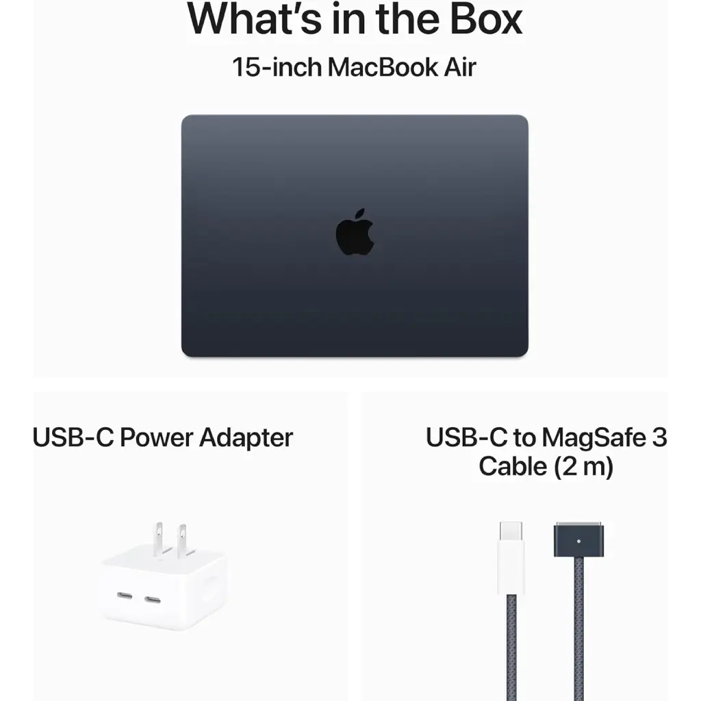 Apple MacBook Air with M3 chip 15-inch Liquid Retina Display, 16GB RAM, 512GB SSD - Midnight (MXD43) image 6