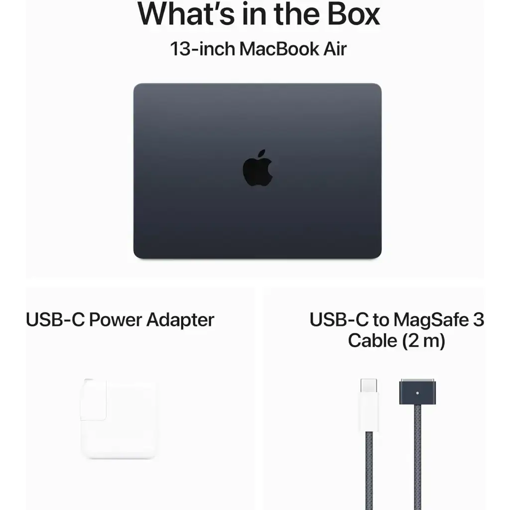 Apple MacBook Air with M3 chip 13-inch Liquid Retina Display, 8GB or 16GB RAM, 256GB or 512GB SSD - Midnight or Starlight , (MRXT3 - MRXW3 - MRXU3) image 6