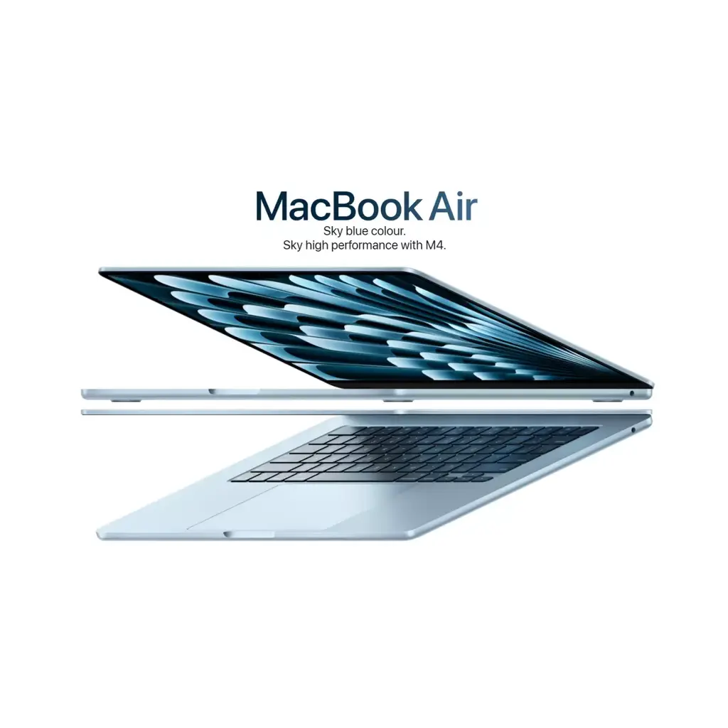 Apple MacBook Air - 13 inch ( M4 ,10CPU- 8GPU ) , 16GB - 24GB RAM , 256GB - 512GB , Sky Blue, Midnight image 3