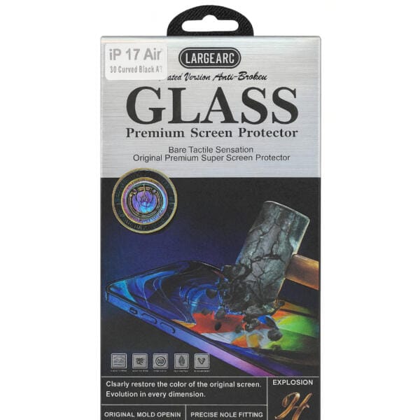 iPhone 17 Air 3D Curved Tempered Glass – Anti-Scratch, Anti-Shock Screen Protector