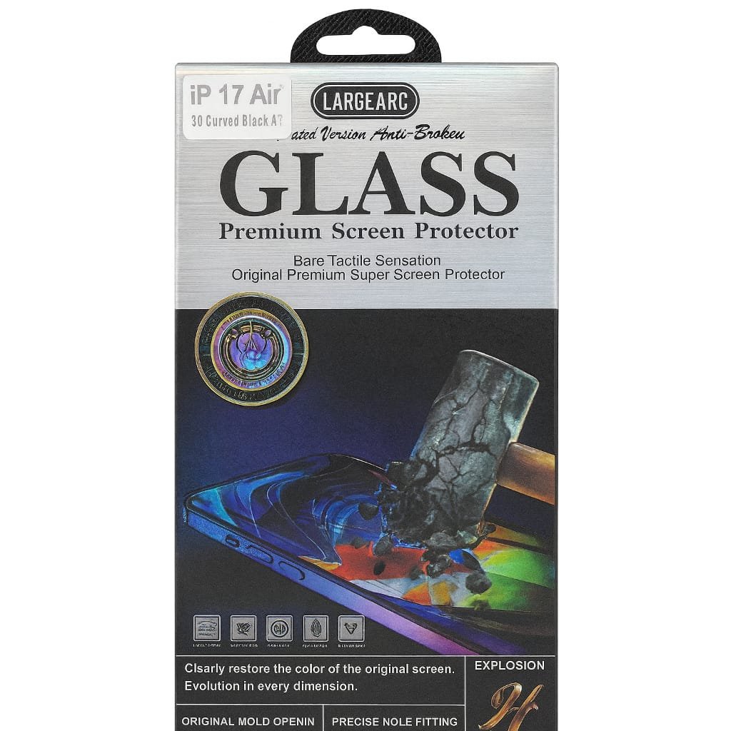 iPhone 17 Air 3D Curved Tempered Glass – Anti-Scratch, Anti-Shock Screen Protector
