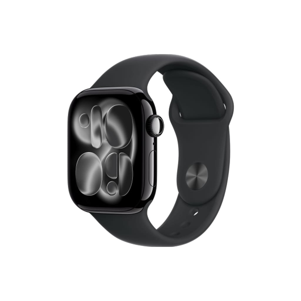 Apple Watch Series 11 (46mm) GPS – Jet Black & Space Gray Aluminum Case, Sport Band (M/L) – New